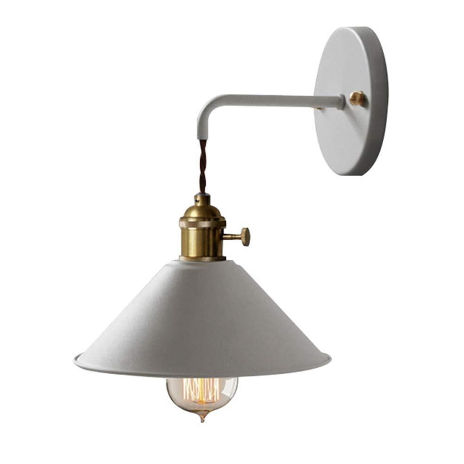 KHUKHU Vintage Wall Sconces Vintage Wall Lamp Industrial Edison Light E26 Indoor Retro Wall Light LED Wall Lamps for Bedroom Hallway Cafe Loft Bar(Grey)