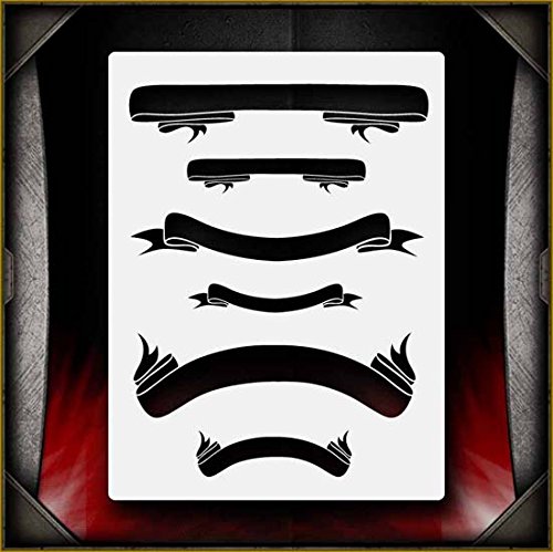 Banners 2 AirSick Airbrush Stencil Template