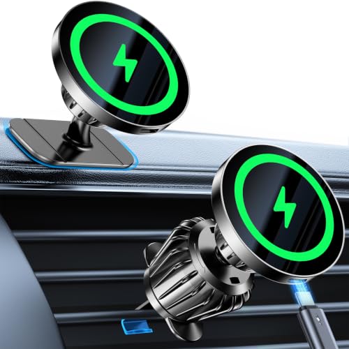 Image of Kaistyle for MagSafe Car Mount Charger【Stronger Magnets】Magnetic Wireless Car Charger with Dashboard Pad Mounting Phone Holders for Your Car Accessories for Women Men Car Mount for iPhone 17 16 15 14