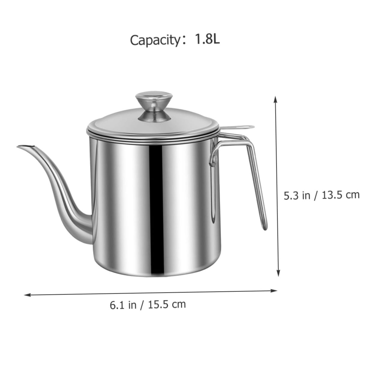 TOYANDONA Contenitore Multifunzionale per Olio da Cucina 1,8l in Acciaio Inox Filtro Antisporco Dispenser Pratico per Olio e Aceto Domestico Compatto per Uso Quotidiano
