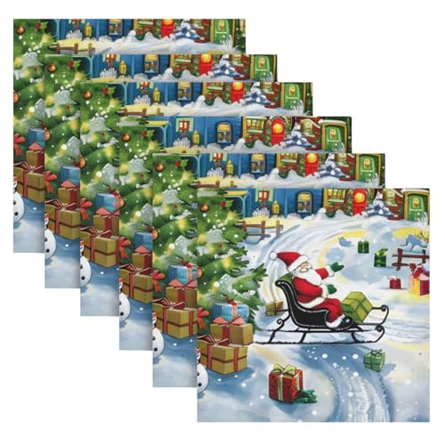 Servilletas de Tela Navidad Set 6 Multicolor 20x20 in miniatura 2