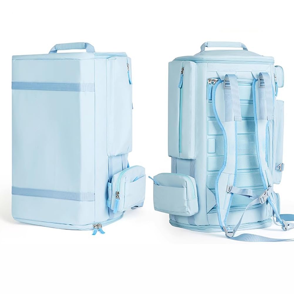 KK-GAL 55L Large Padded Ski Backpack, Travel Backpack for Skiing Gear, Professional Ski Boot Bag, Water-Resistant Backpack for Skiing, Ski Gear Bag Backpacks for Boots & Snowboard,Blue