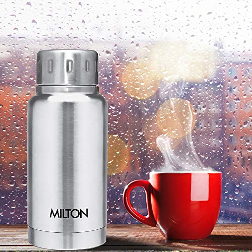 Image of Milton Aura 500 Thermosteel Bottle, 520 ml, Grey & Milton Elfin 160 Thermosteel Hot and Cold Water Bottle, 160 ml, Silver