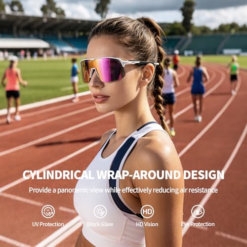 Image of BangLong XL 150MM Polarized Sport Sunglasses for Men Women UV400 Protection | TR90 Flexible Frame, TAC Scratch-Resistant Lens, 0.85oz Ultralight for Running Hiking Cycling Driving Baseball