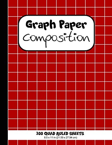 Amazon.com: Graph Paper Composition. 300 Quad Ruled Sheets: Grid Paper ...