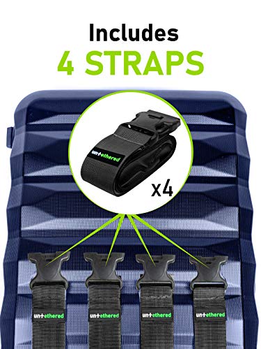 Untethered 4-Pack Luggage Straps | Belts to Keep Your Suitcase Secure While Traveling, Premium Accessory for Travel Bag… - Image 4
