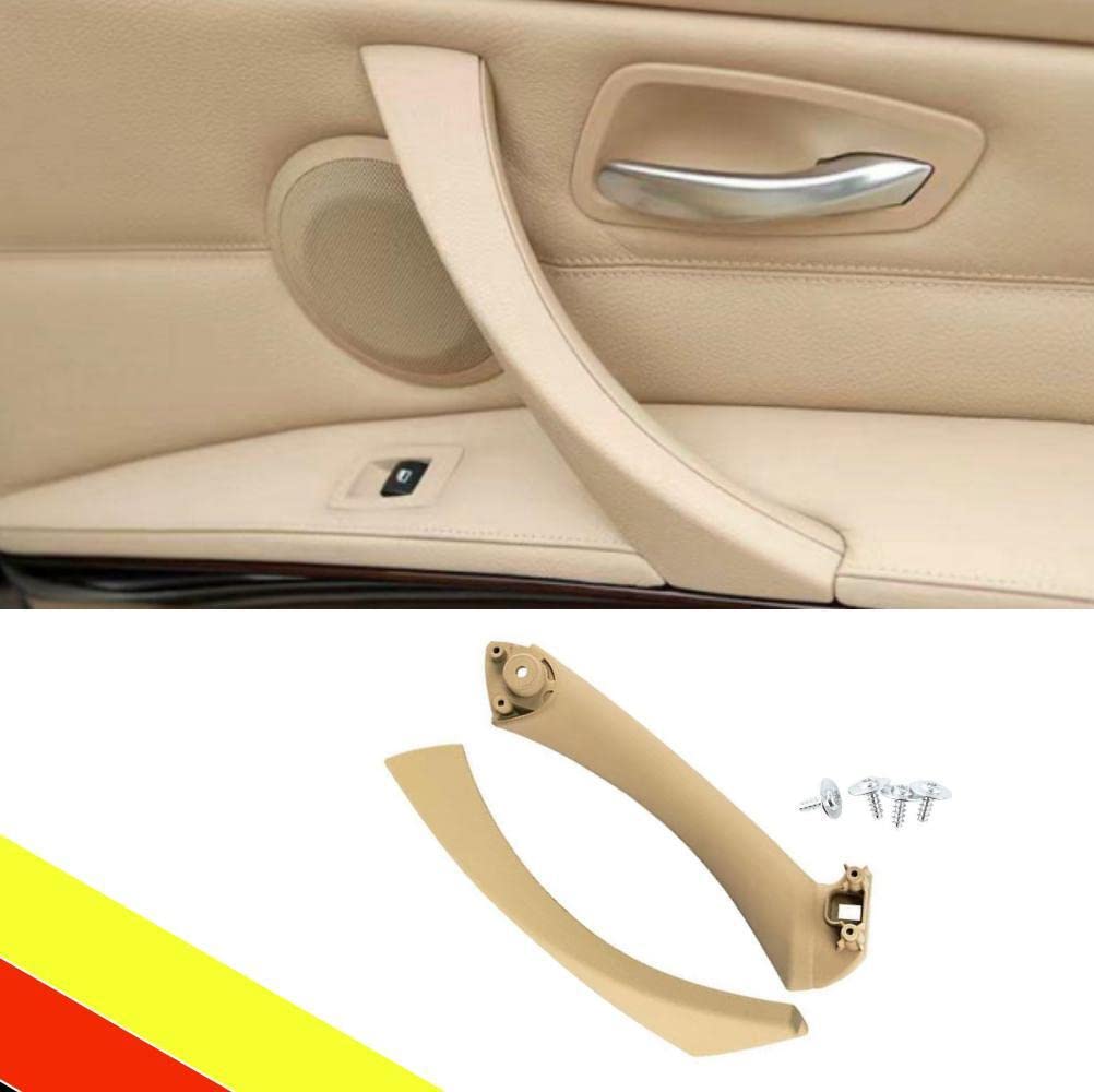 POETRYXIAO Ensemble de remplacement intérieur de poignée de porte avec poignée intérieure et couvercle de poignée compatible avec Série 3 E90 E91 E92 E93 316 318 320 325 328 330 335