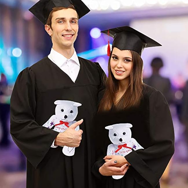 ArtCreativity Plush Autograph Teddy Bear, 1 Piece, Graduation Autograph Stuffed Animal, 11 Inch Stuffed Toy with White Smooth Fabric, Cute Hospital Get Well Soon Gift, Unique Baby Shower Idea