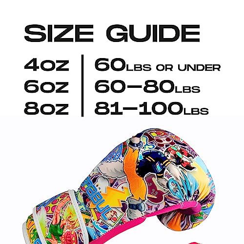 Sanabul Sticker Bomb Kids Boxing Kickboxing Training Gloves (6 Oz, Fury Fist) #TOP4