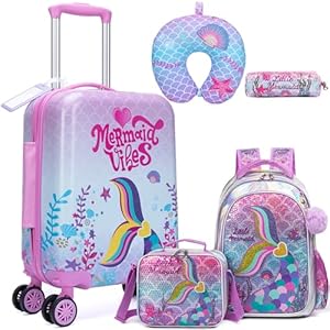 HTgroce Zestaw Walizek Dziecięcych Syreny