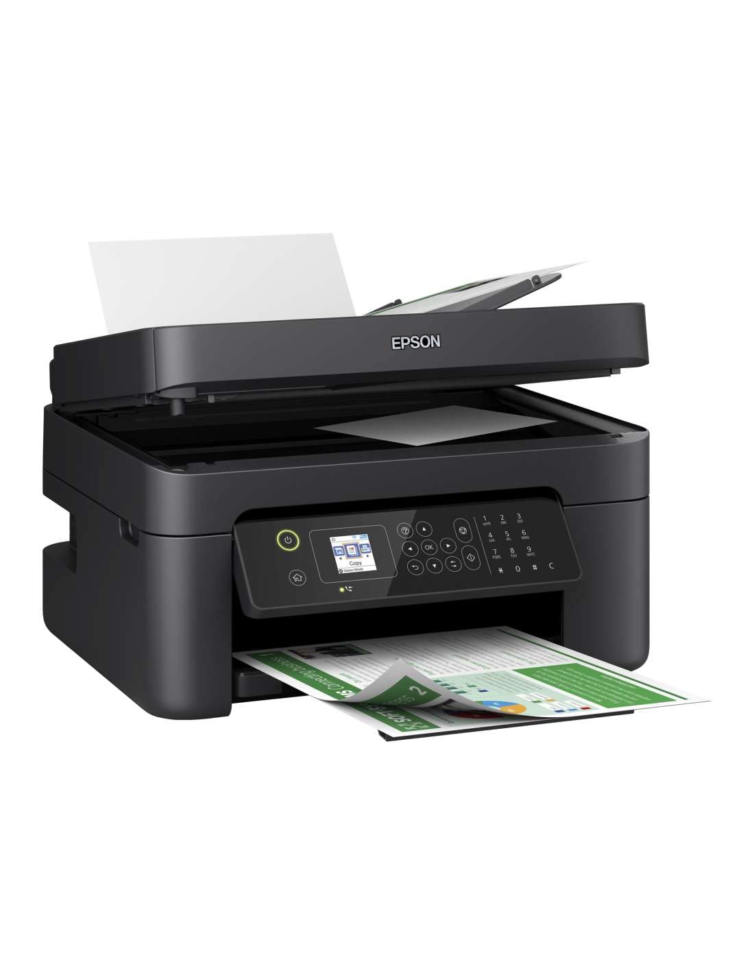 Epson WorkForce WF-2830DWF Multifunzione a Getto d'Inchiostro 4-in-1, Stampa 5760 x 1440 dpi, Wi-Fi, Nero
