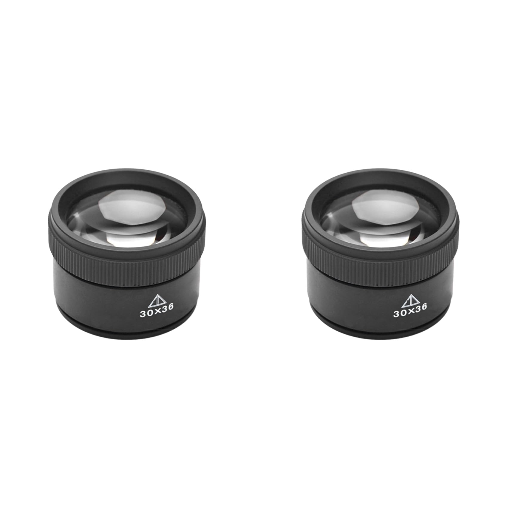 Jnchdghwa 2pcs 30X 36mm Magnifying Glass for Work Optical Lens Watch Magnifier Loupe Handheld Coin Loupe