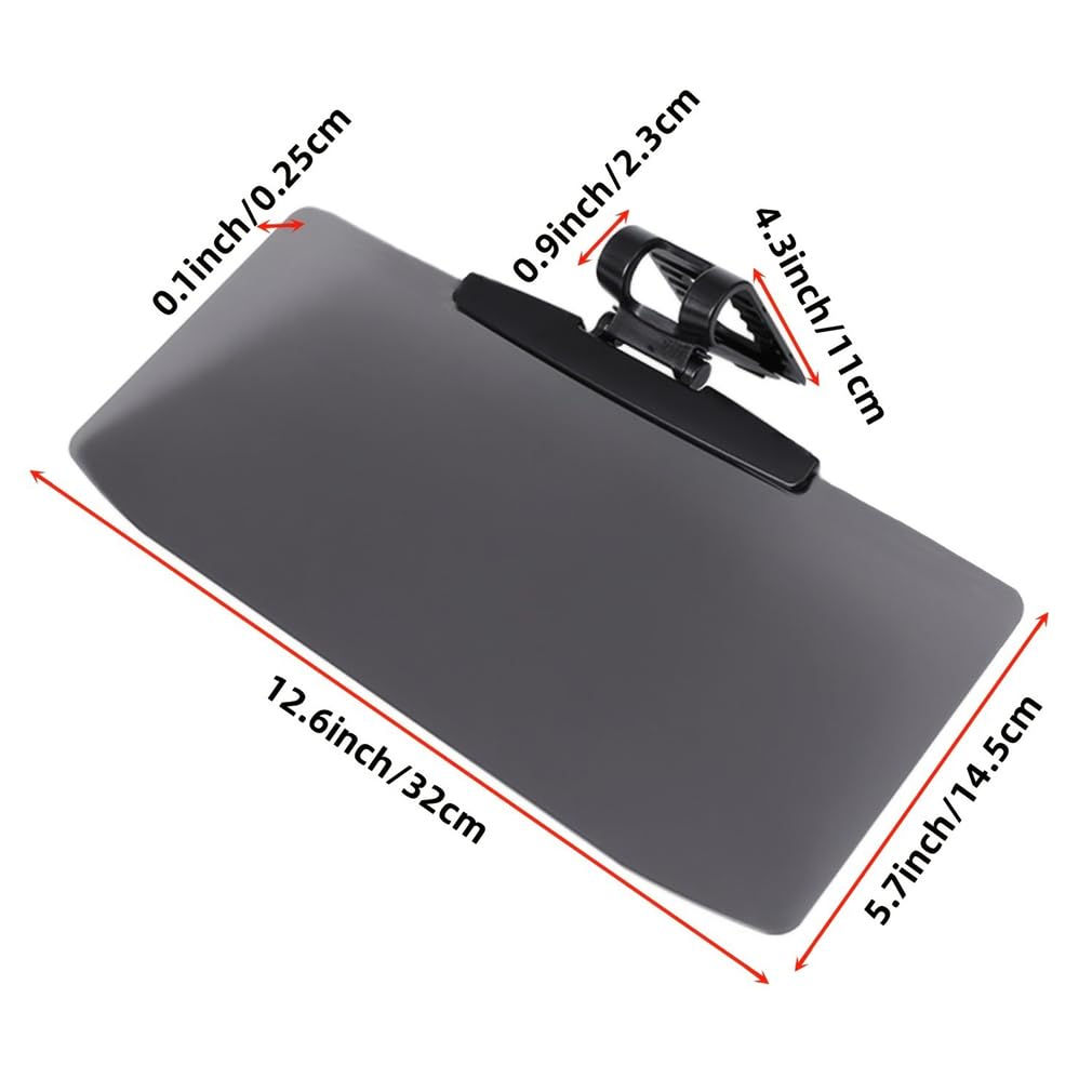 Car Sun Visor with Polarized Glare Protection, Anti-Glare Adjustable Car Visor Extender, Universal Visor Extender Attachment, Clearer Vision for Front Seat Driver Or Passenger (2PCS)