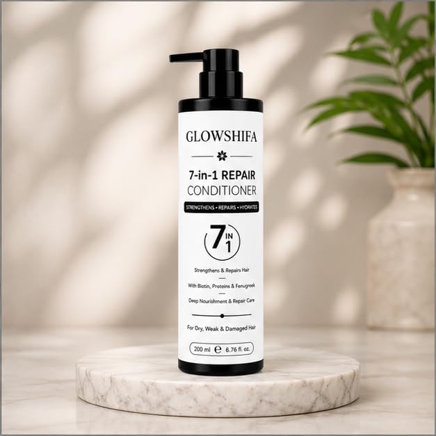 Glowshiifa Conditioner, Anti Hair Fall, Frizz-Free, Boosts Hair Growth, All Hair Types, 200 ml (7 in 1 Repair Conditioner) 3