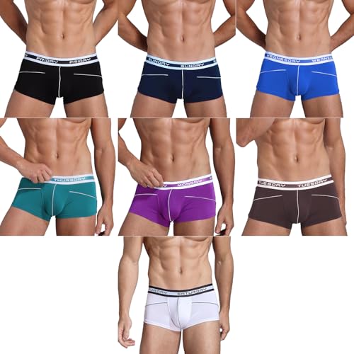 KAREN SPACE Mens Boxer Briefs Breathable High Elasticity Underwear for Men Comfortable Polychrome4