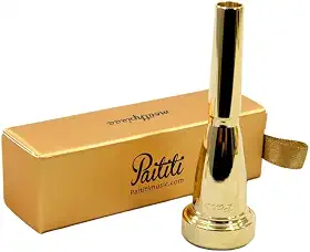 Paititi Bocal trompete Bb 5C banhado a ouro
