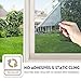 KESPEN Window Privacy Film One Way Daytime Privacy Static Cling Sun Blocking Anti UV Reflective Window Tint for Home and Office, Black-Silver, 17.5 Inch X 6.5 Feet