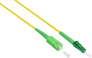 Good Connections OS2 Fibre Optic Cable - Simplex - Male LC (APC) to SC (APC) - Singlemode 9/125 - Fibre Optic Conductor - Patch Cable for FTTH/FTTB/FTTx/FritzBox/Router - 0.5m / 50cm