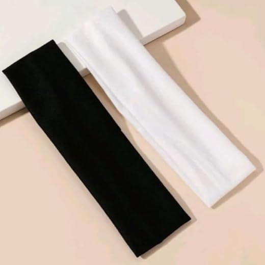 Faixas Esportivas de Cabelo, Multicor, Alta Elasticidade, Respiravel e Antiderrapante, Conjunto com 2 Unidades