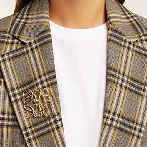 Women Metal Hollow Love Knots Brooch Gold Plated Simple Sweater Shawl Pins Scarf Hat Lapel4