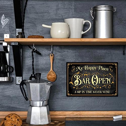Funny Bar Signs For Home Bar Vintage Bar Open Metal Aluminum Sign For Pub Man Cave Decor Plaque 8 X 12 Inch #TOP5