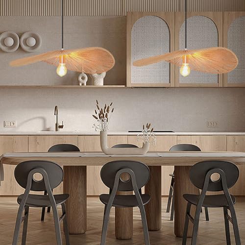 ZMHGE Bohemian Pendant Light Unique French Chandelier Boho Ceiling Pendant Lamp Shade in Hemp Rope Creative Kitchen Bedroom Coastal Lighting Fixture 60cm Chandelier Interior Pendant Fixture Shades, - Image 3