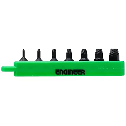 ENGINEER DBZ-301 Socket Screw Extractor Set - Short Bits - Hex socket size 0.89mm 5mm (Across Flats)