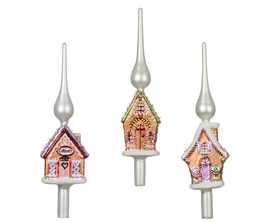 Cimier de sapin Kaemingk en verre veritable piece decorative de Noel