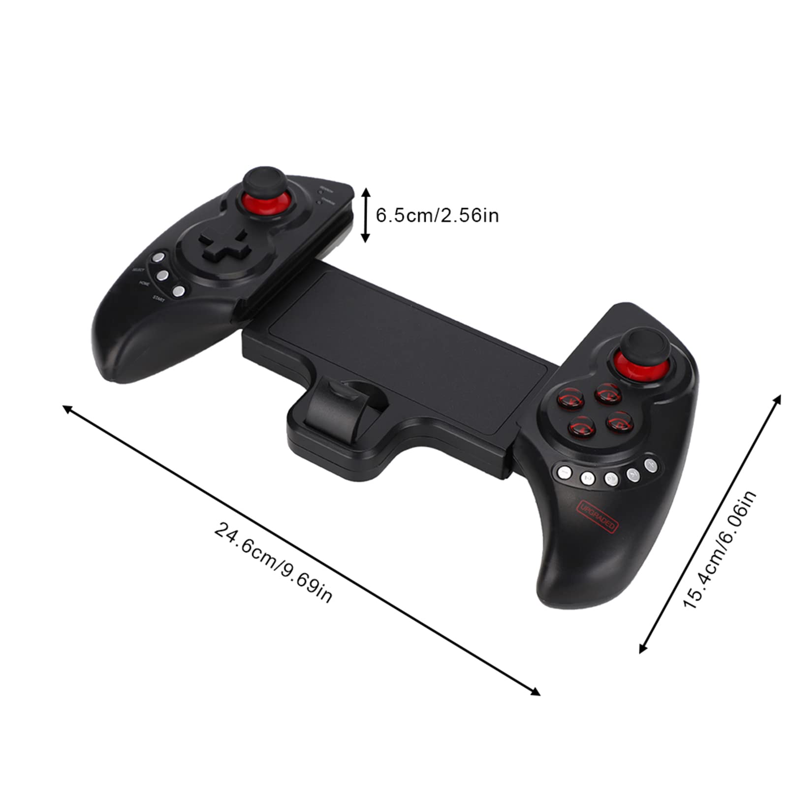 Controlador Gamepad, Ergonomic 360 Sensitive Steering con Shoot Trigger Controlador inalámbrico para Juegos móviles para iOS, Android, teléfonos y tabletas