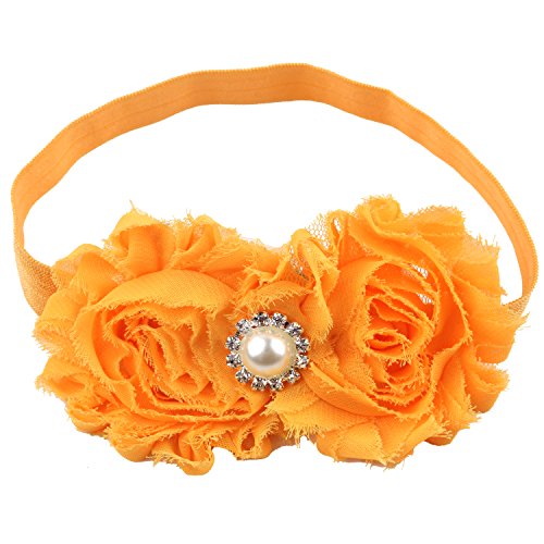 Miugle Baby Girls Headbands with Bows (orange)