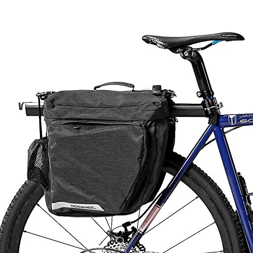 COTEetCI Bicycle Trunk Bag Multifunction Waterproof Pannier Bike Rear Seat Bag Cycling Cargo Carrier Saddle Rack Bag with Carrying Handle
