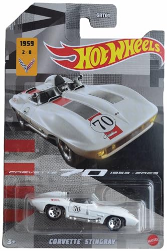 Hot Wheels Corvette Stingray, White 2/8 miniatura 1