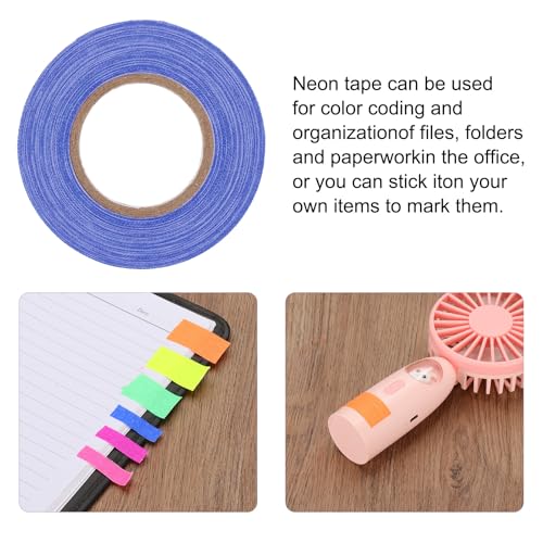 Image of PATIKIL Neon Gaffer Cloth Tape, 0.8 Inch x 65.6 Feet Colored Cotton Glow Tape Markers Fluorescent Blacklight Glow in The Dark Reflect Tape Stickers for Party Decorations, Dark Blue