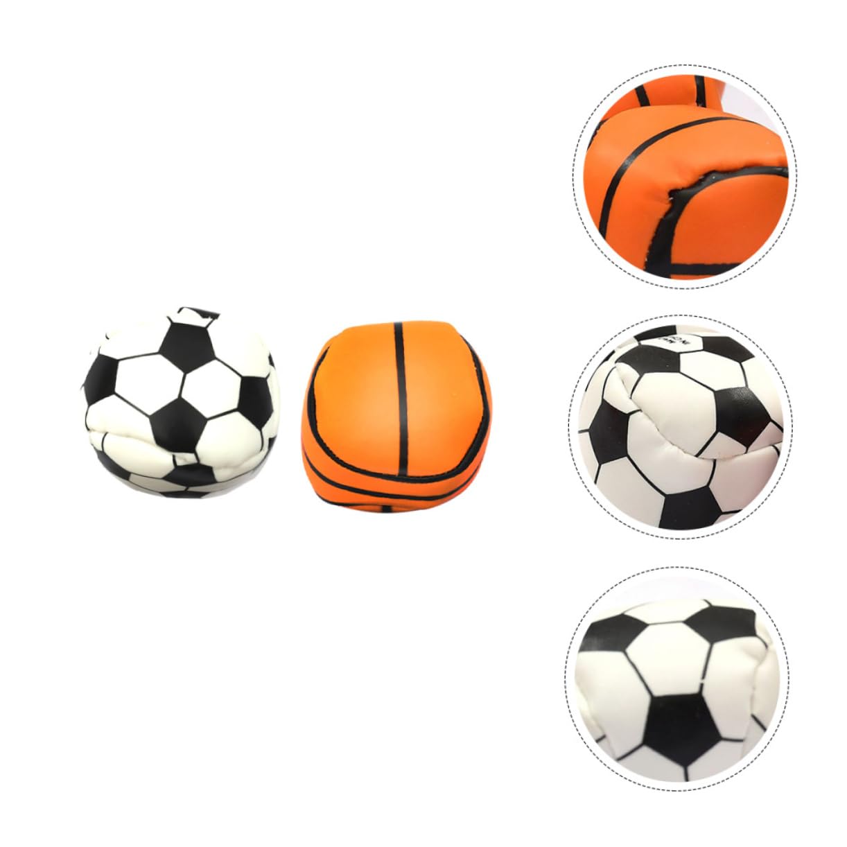 Mikikit Basketball Toys Hand Sewn Leather Sandbag Kids Outdoor Games Football Shaped Fun for Boys Girls