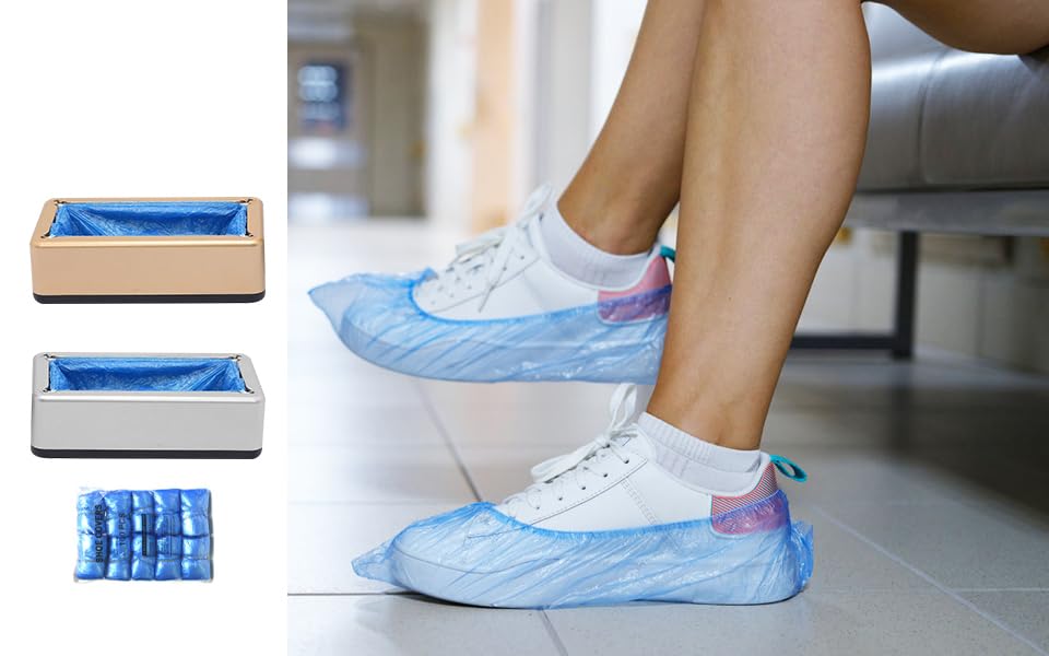 Dispensador automático de fundas para zapatos, protectores desechables para higiene del hogar y la oficina, viajes y uso en interiores