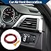 Hihaha Air Vent Decoration Strip/for All Straight Air Vent Outlet for Car Interior Air Vent Decoration Strip/Durable PVC,Plating / 1 Set Red