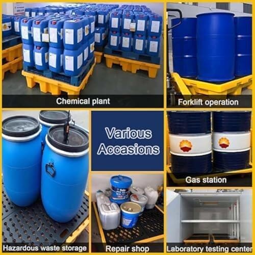 Modułowa wanna ociekowa z wyjmowaną kratką, odporna na chemikalia, do beczek olejowych, laboratoriów, przemysłu, przechowywania, szczelna, wytrzymała, łatwa do czyszczenia (1 66 x 36 x 12 cm)