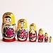 Made in Russia Semenov Wooden Russian Nesting Dolls Matryoshka, Stacking Nesting Dolls 6 Pieces, 5