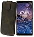 Produktbild Suncase ECHT Ledertasche Leder Etui für Nokia 7 Plus Dual SIM Tasche (mit Rückzugsfunktion) antik-dunkel braun