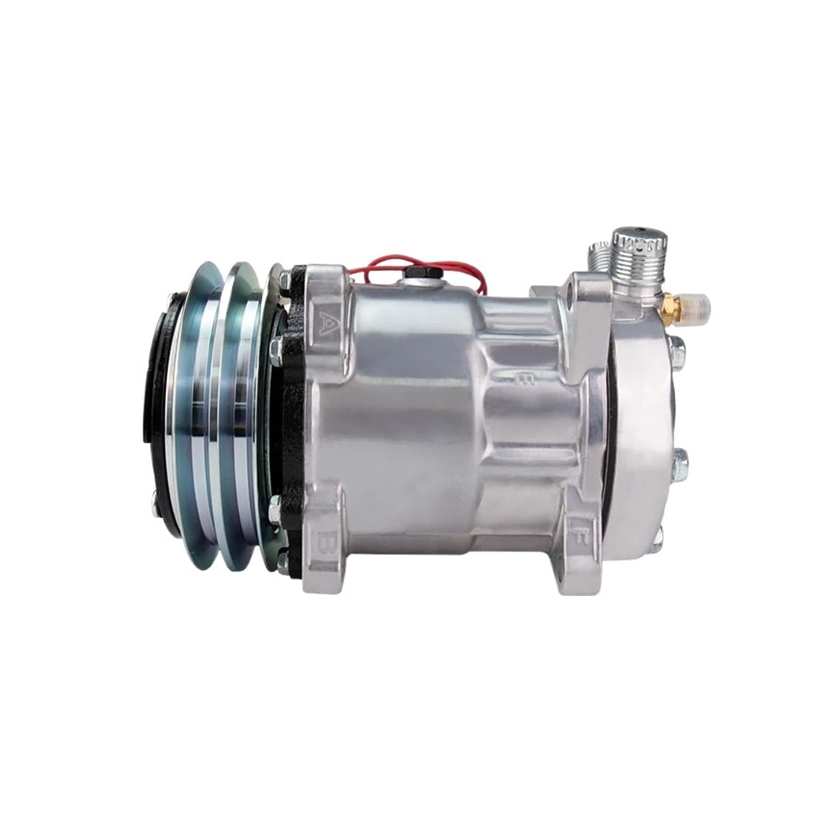 X Psblty 12V Air Conditioner Compressor, Compatible For Sanden 709 Sd7h15 24V, Car Compressor With 2-Groove V-Belt Pulley, Universal(12V)