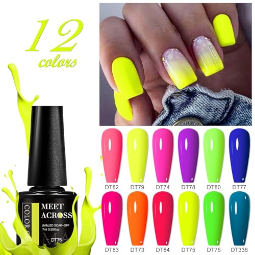 Set de Esmalte de Uñas en Gel 12 Piezas MEET ACROSS miniatura 4