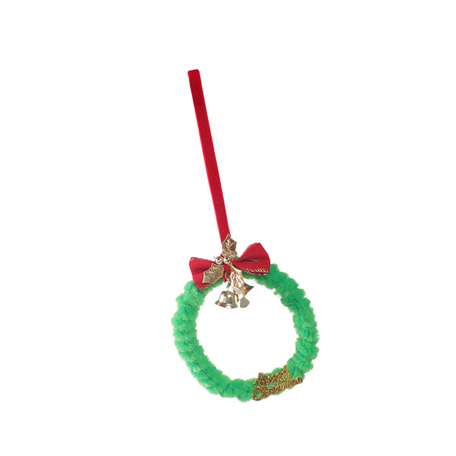 Jazuaiao Holiday Wall Deck Soft Miniature Wreath Bend Toll Embellishments Space Saving Seasonal Display Soft Velutinous Decoration