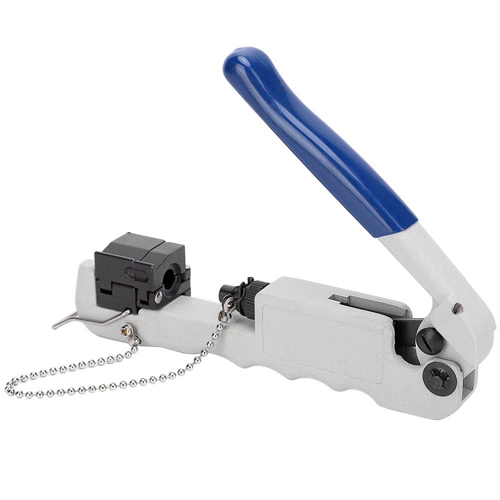Miskall Universal Coaxial Cable Crimper, Crimping Pliers Steel Multifunctional Terminals All in one Compression Tool for F, BNC, and Connectors