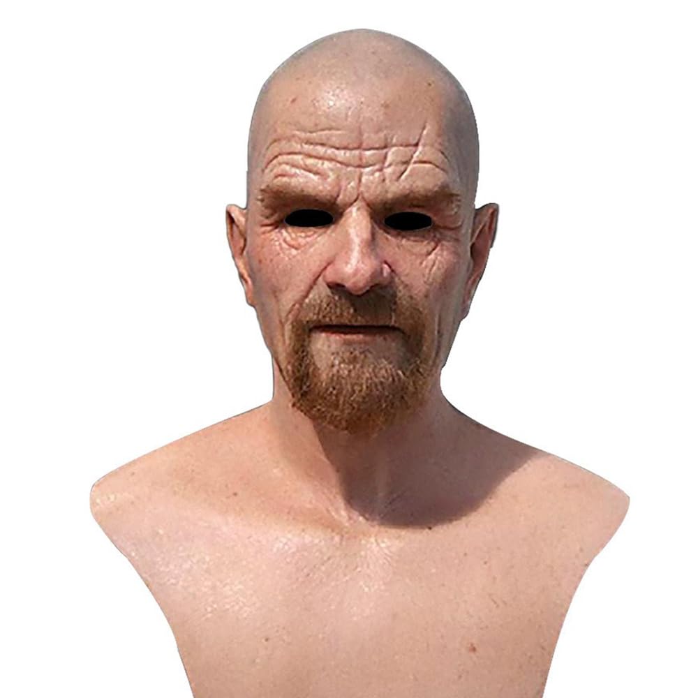 SUPERBBIGING Realistic Male Poison Master Mask, Horror Headwear, Role-Playing Fun, Latex Mask, Unisex-Adults & Children, Halloween, Parties, Entertainment, Film & TV Props