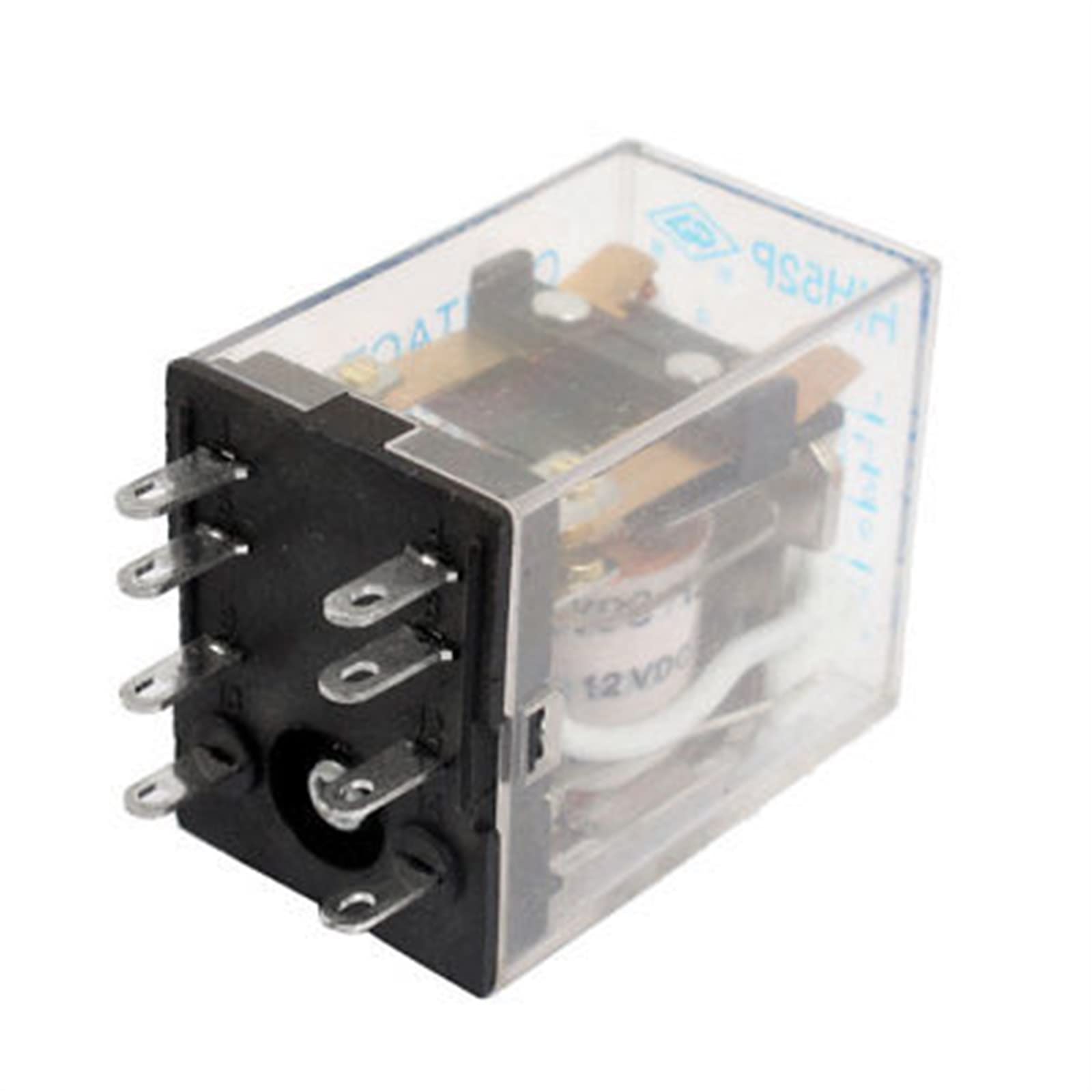 Relais de puissance HH52P DC 12V bobine 8 broches DPDT avec indicateur LED lot de 5