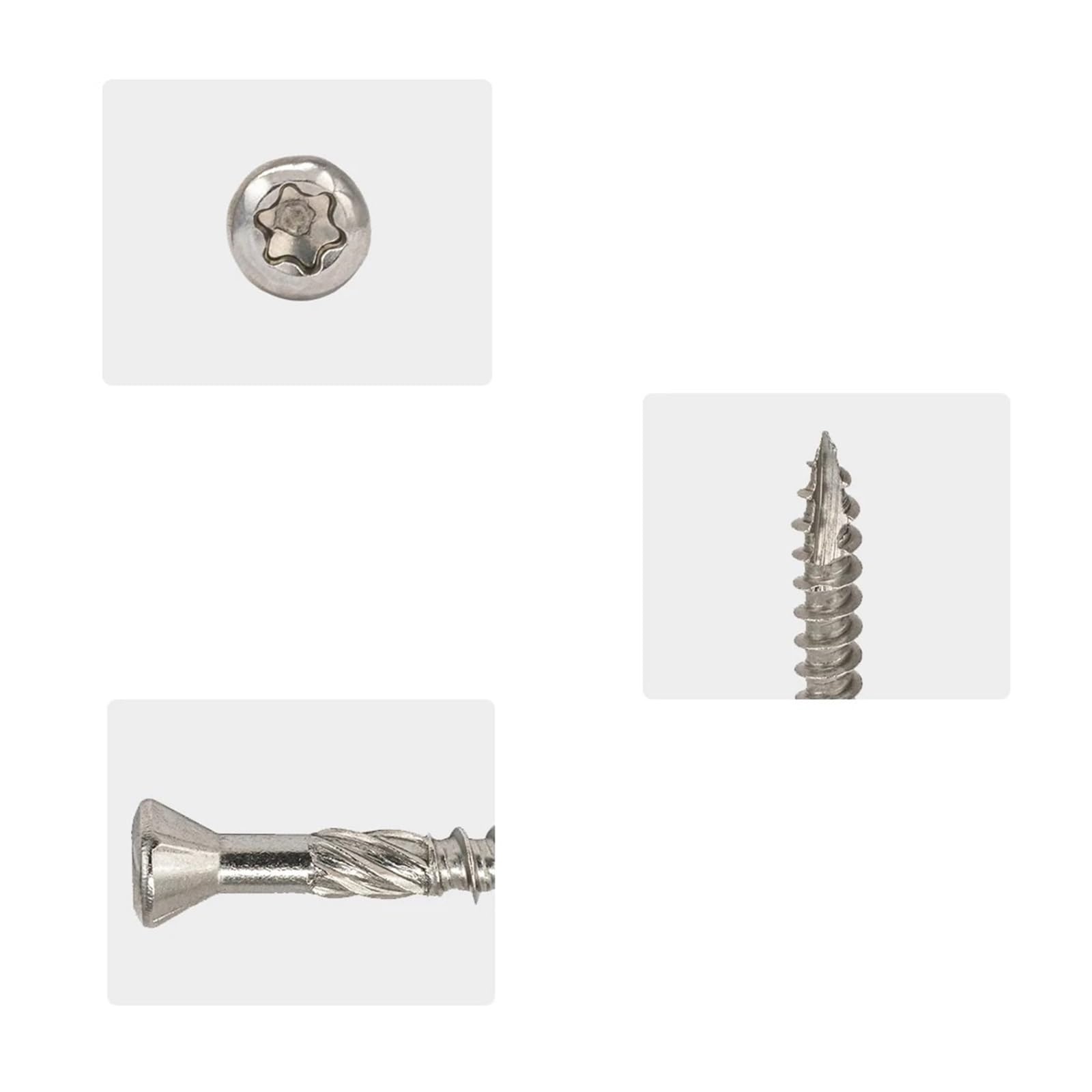 Tornillos de cubierta de acero inoxidable | 180/240 piezas 5x50-60 mm Entarimado for valla de terraza: Tornillos for cubierta(5x50mm 240Pcs)