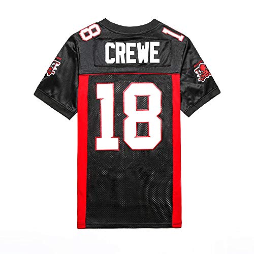 AIFFEE Men's #18 Crewe Football Jersey Black Color Stitched Size S-3XL (L)