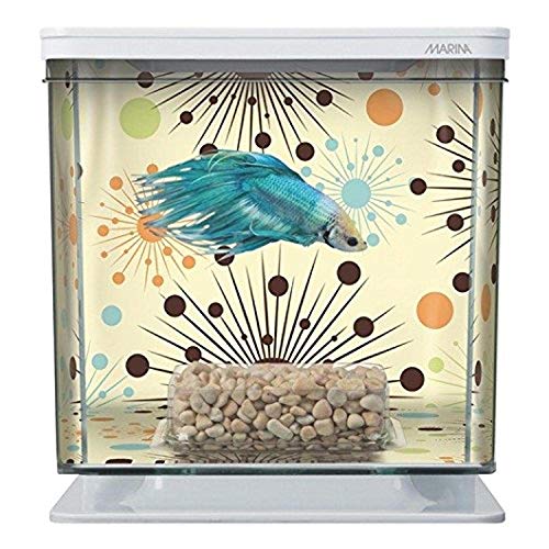 Marina Betta Kit Aquarium 2 Liter Art Retro Vuurwerk Ontwerp