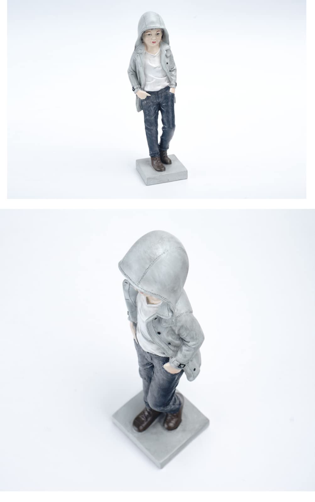 Adornos Estatua De Resina Street Cool Boy Escultura Figuras Niño