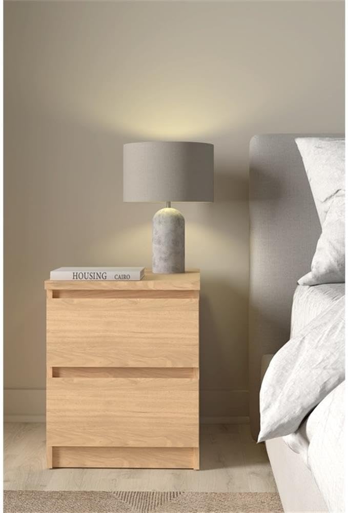 Home Square 2-Drawer Nightstand in Jackson Hickory - Set of 2